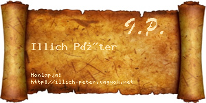 Illich Péter névjegykártya